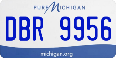 MI license plate DBR9956