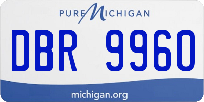 MI license plate DBR9960