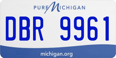 MI license plate DBR9961