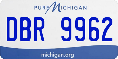 MI license plate DBR9962
