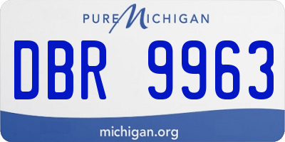 MI license plate DBR9963