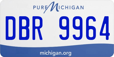 MI license plate DBR9964