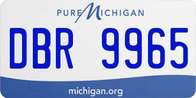 MI license plate DBR9965
