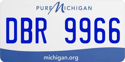 MI license plate DBR9966