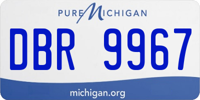 MI license plate DBR9967