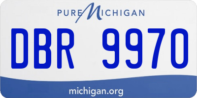 MI license plate DBR9970