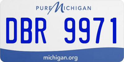 MI license plate DBR9971