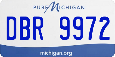 MI license plate DBR9972