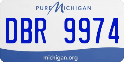 MI license plate DBR9974