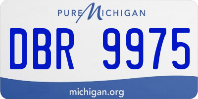 MI license plate DBR9975