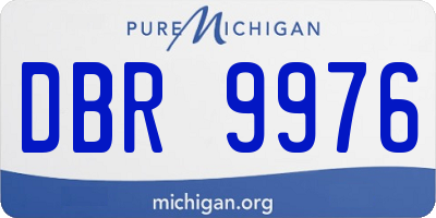 MI license plate DBR9976