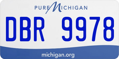 MI license plate DBR9978