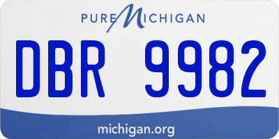 MI license plate DBR9982