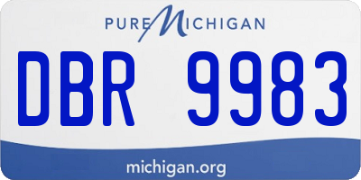 MI license plate DBR9983
