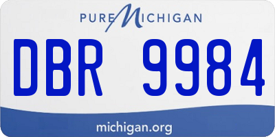MI license plate DBR9984
