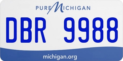 MI license plate DBR9988