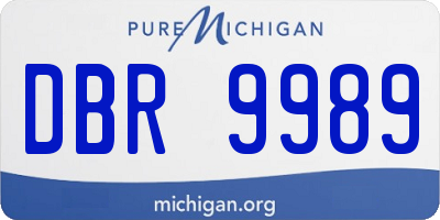 MI license plate DBR9989