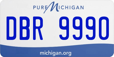 MI license plate DBR9990