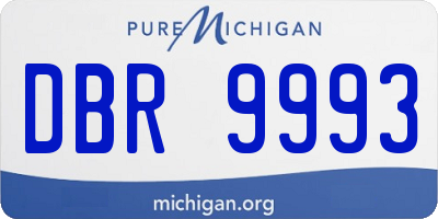 MI license plate DBR9993