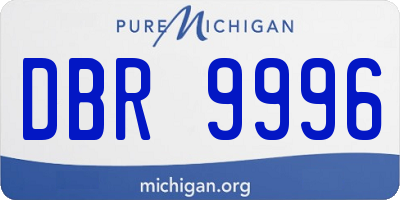 MI license plate DBR9996