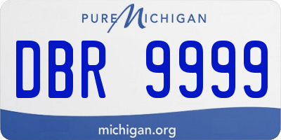MI license plate DBR9999