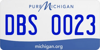 MI license plate DBS0023