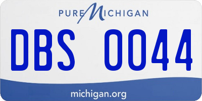 MI license plate DBS0044