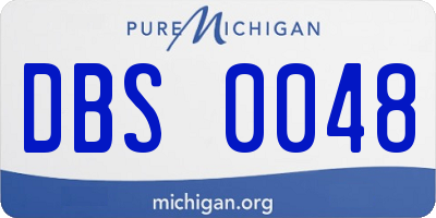 MI license plate DBS0048