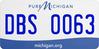 MI license plate DBS0063