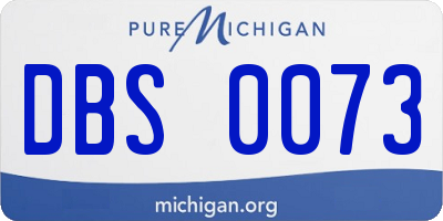 MI license plate DBS0073