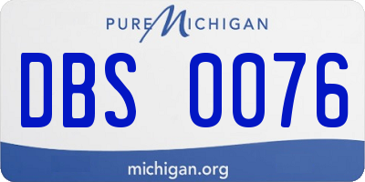 MI license plate DBS0076