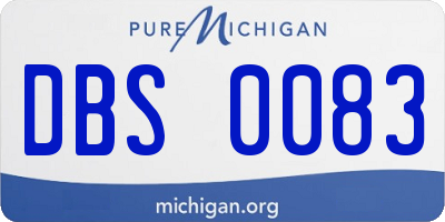 MI license plate DBS0083