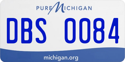MI license plate DBS0084