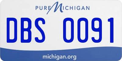 MI license plate DBS0091