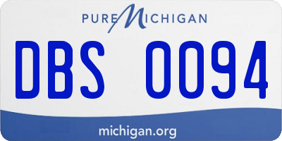 MI license plate DBS0094