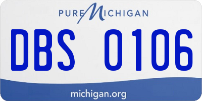 MI license plate DBS0106