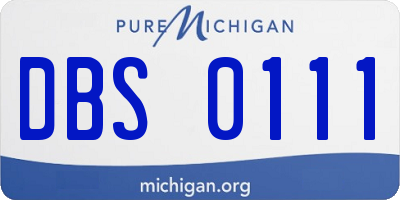 MI license plate DBS0111
