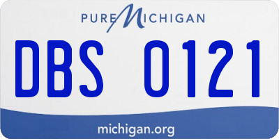MI license plate DBS0121