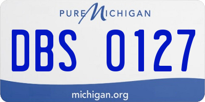 MI license plate DBS0127