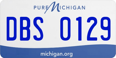 MI license plate DBS0129