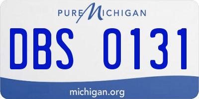 MI license plate DBS0131