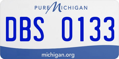 MI license plate DBS0133