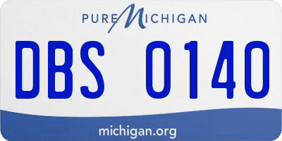 MI license plate DBS0140