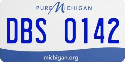 MI license plate DBS0142