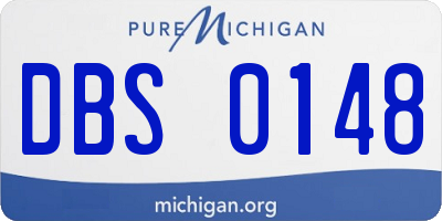 MI license plate DBS0148