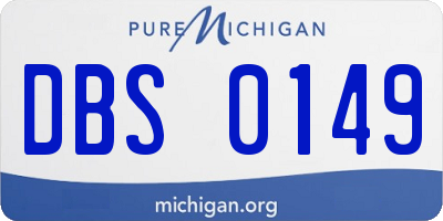 MI license plate DBS0149