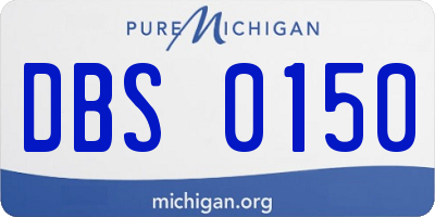 MI license plate DBS0150