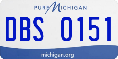 MI license plate DBS0151