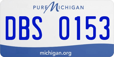 MI license plate DBS0153