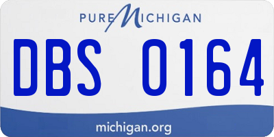 MI license plate DBS0164
